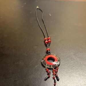 Red and Black Pendant Necklace